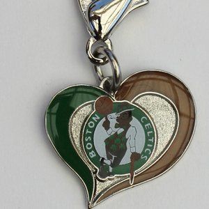 Boston Celtics NBA Heart Dog Collar Charm